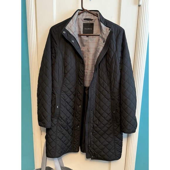 Talbots Woman Black Quilted Lightweight Jacket Zip Close Front Pockets, Medium‎ - Picture 1 of 10